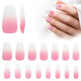 Lokaloka Nail Tips Set, Long Ballerina Nail Tips for Gel Nails, 300 Pieces, 15 Sizes, Fake Nailtip Press On Nails, Preformed Coffin Artificial Nails, Artificial Tips, Acrylic Square Nail Design