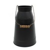 CVHOMEDECO. 10 Inch Galvanized Metal Milk Can with Wooden Handle,