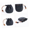 STOBOK Mens Coin Pouch Leather Coin Bag Small Drawstring Pouch