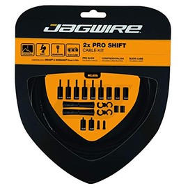 Jagwire PCK500 2X Pro Shift Gear Cable Set, Black, One Size