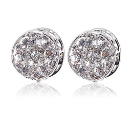 NICENEEDED 2 Pcs Mini Hair Claw Clip, Rhinestone Tiny Hairpins, Sparkly Crystal Bangs Clips Barrettes Decorative Hair Pins Small Sliver Hair Styling Accessories for Women Wedding Party Prom