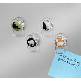 Spectrum Magnetic Cats Clips 4-Piece, Multicolor