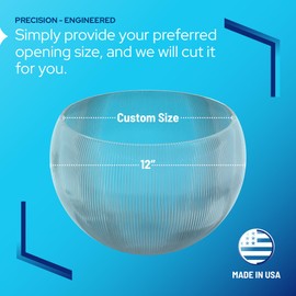 KastLite 12" White Acrylic Lamp Post Globe | Smooth Textured with Custom Size Neckless Opening | Manufactured in the USA