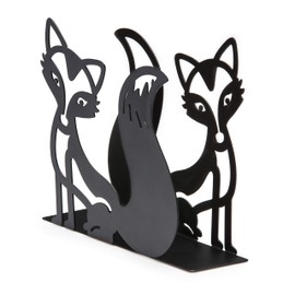Mango Steam Tabletop Napkin/Tissue & Letter Holder for Home, Kitchen, Restaurants (Fox, Black)