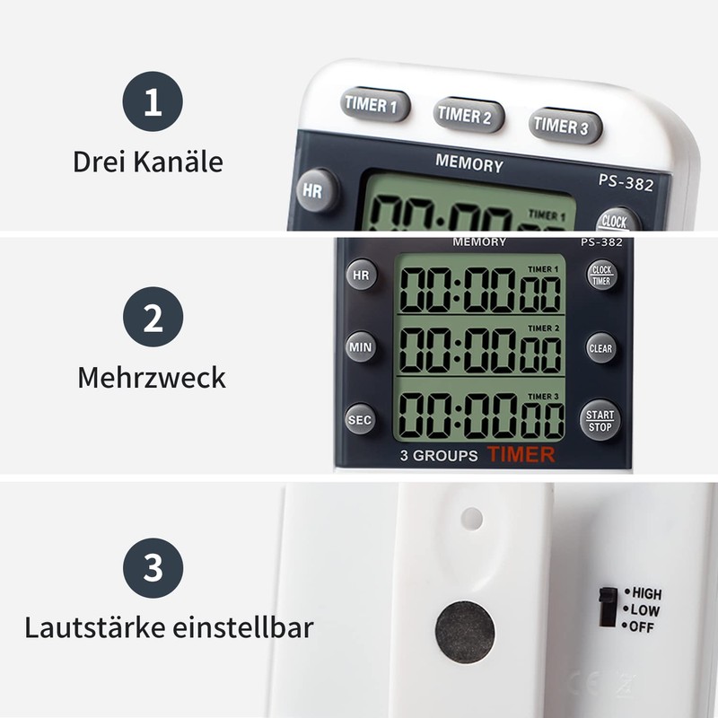 Digital Darkroom Timer Counter 3 Channel Triple Film Development Countdown