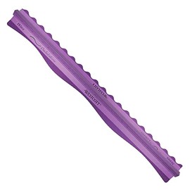 Westcott Grip and Rip Aluminum Tearing Ruler, Slopes and Waves, 12", purple (14047)