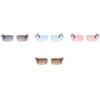 Men Tinted Rimless Rectangular Sunglasses Retro Imitated Wood Frame Women