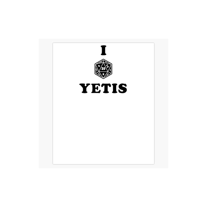 I Crit Yetis Bumper Sticker Window Water Bottle Decal 5"