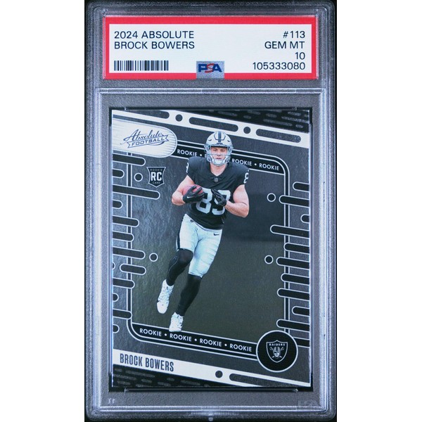 Graded 2024 Panini Absolute Brock Bowers #113 Rookie RC Football