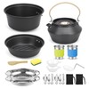 doorslay 23PCS Camping Cookware Kit for 2-3 People Hard Anodized