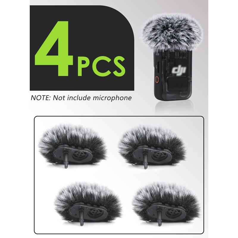 YOUSHARES Mic Cover for DJI MIC 2, Furry Pop Filter