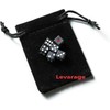 Levarage 0029 Dice, Black, Small, 6-Pack, Black Dice, Black Dice,