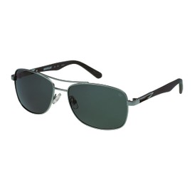 CAT 8023 Men's Polarized Pilot Sunglasses, Matte Silver, 60 mm