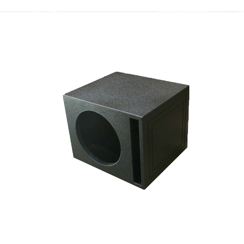 Single 12" Vented Armor Coated Subwoofer Box with Painted Kerf