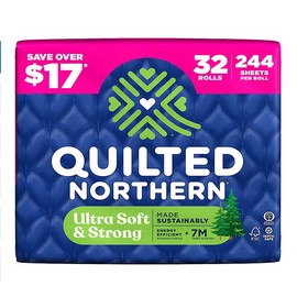 Ultra Quilted Northern Ultra Soft & Strong 2-Ply Toilet Paper 32 rolls,244 sheets/roll