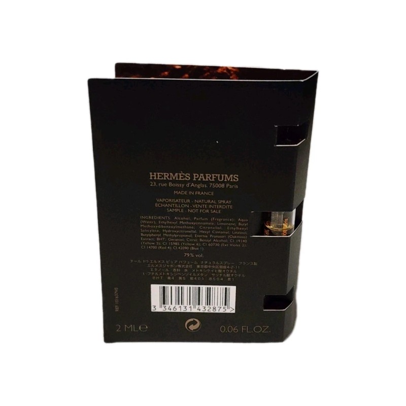HERMÈS New Hermes Terre D'Hermes Parfum Pure Perfume Sample Spray