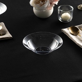 PLASTICPRO [10 oz 40 Pack] 10 Ounce Premium Heavy Weight Crystal Clear Classy Disposable hard Plastic Cereal & Soup Bowls