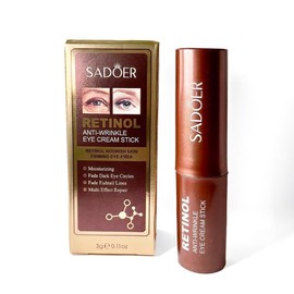 SADOER Retinol Anti-Wrinkle Eye Cream Stick, 3 g, Moisturizing Dark Circle Treatment, Multi-Effect Repair