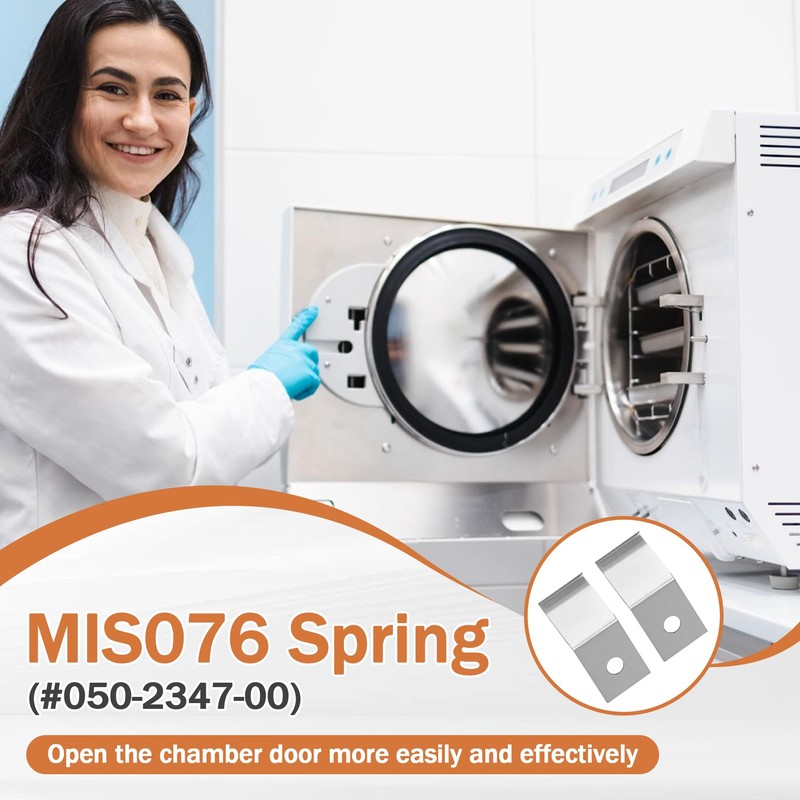 2-Pack MIS076 Door Spring Compatible with Midmark Ultraclave Steam M9