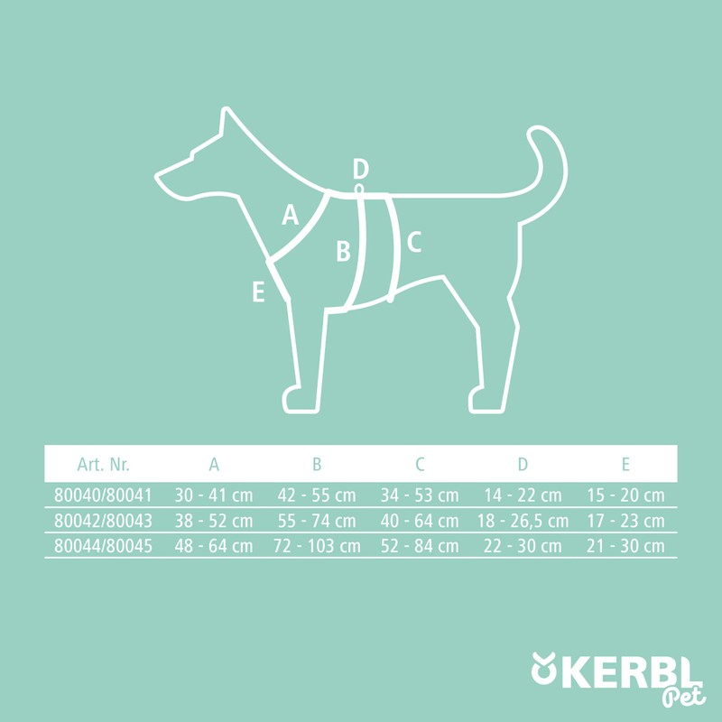 Kerbl Miami Panic Harness (Grey, Neck Circumference 48 - 64