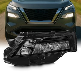 AKKON - Fit 2021-2024 Nissan Rogue 21-24 Bottom [Full LED] Headlight Headlamp OE Style Driver Side Black Assembly