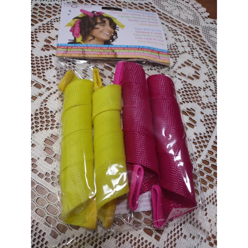 Curlformers Hair Curling Spirals 4 PK Extra Wide And Long