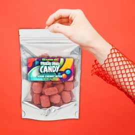 Fun Flavors Box Freeze Dried Candy, Freeze Dried Sour Cherry Bites, Unique, Exotic Crunch Snack Treats, Party Favor Gift Idea – 2 oz