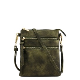 Functional Multi Pocket Crossbody Bag (Antique Gold)
