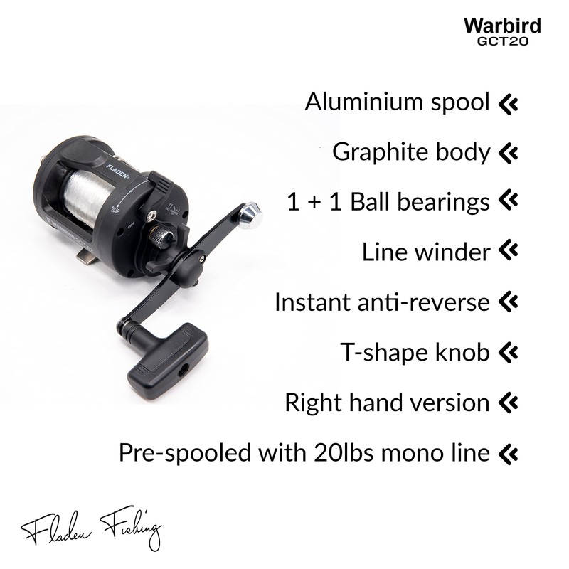 FLADEN Fishing - Multiplier Sea Reel WARBIRD GCT20 2000 -