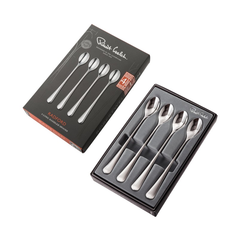 Robert Welch Radford Bright Long Handled Spoon, Set of 4.