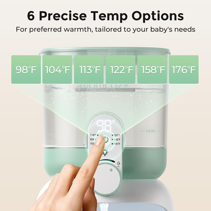 Momcozy Dual Lights Water Warmer for Night Feedings, Instant Bottle