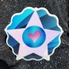 Moonlight Jade STKR010 Star Heart Flower Circle Abstract Sticker -