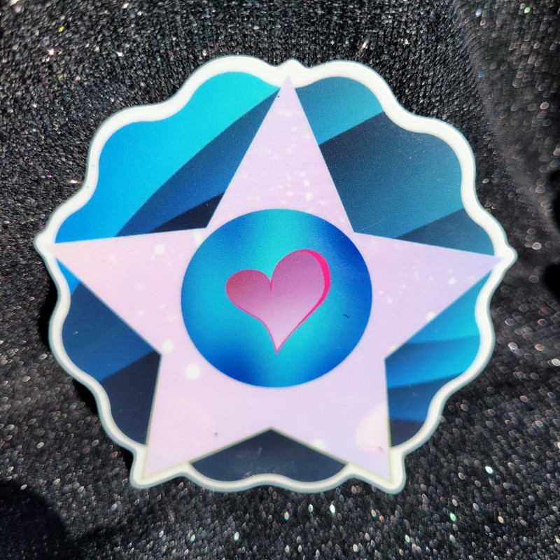 Moonlight Jade STKR010 Star Heart Flower Circle Abstract Sticker -