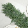 Dingion Christmas Artificial Cedar Garland, Green Faux Cedar Garland with