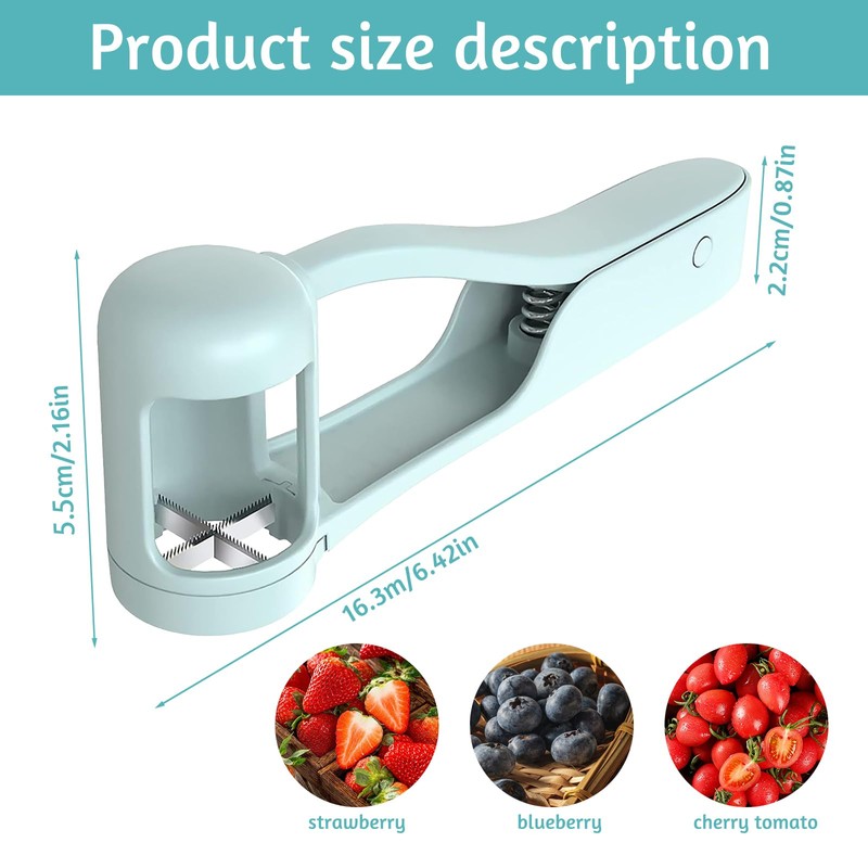 Grape Slicer for Toddlers, Fruit Cutter, Tomato Cherry Strawberry Cutter