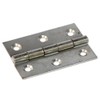 Merriway BH03838 (2 Pcs) Self Colour Steel Butt Hinge, 38