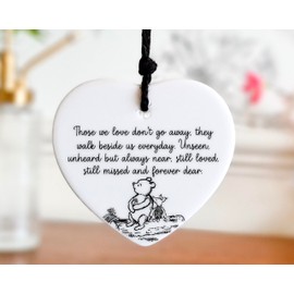 Generic Those we love don't go away Remembrance/Memorial Sorry for you Loss Gift Bereavement Gift Friendship In Sympathy Winnie Pooh Bear heart