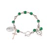 Saint Monica Augustine Rosary Bracelet in Malachite and Stainless Steel