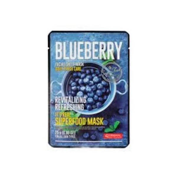 Dermal Mascarilla Coreana Dermal It Superfood Blueberry 50 Pzs