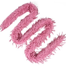 MehelloFeather Faux Feather Boa 2 Yard Featherless Fuzzy Boas for Wedding Party festival DIY Craft Costume Decoration, Rose Pink, 2 yards