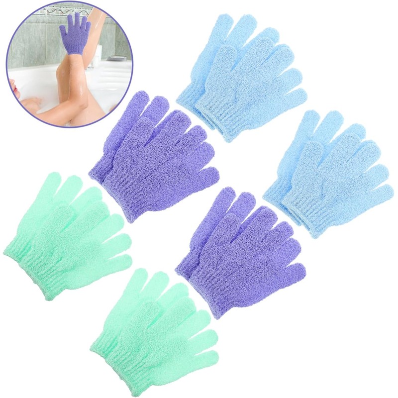 Guantes Exfoliantes de Baño SOESFOUFU 12 Piezas para Adulto