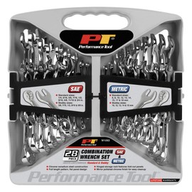 Performance Tool W1093 28pc SAE & MET Wrench Set