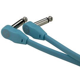 Pig Hog Lil Pigs - Cables de conexión de perfil bajo de 2 pies, paquete de 2, color azul Daphne