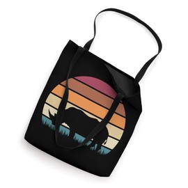 Retro Vintage Sunset Farm Animal Lover Rhinoceros Rhino Tote Bag