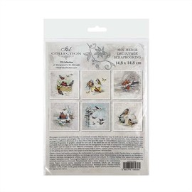ITD Collection - Set creativo per mini album con carta di riso 14,8 x 14,8 cm (6 fogli) Carte di riso per decoupage per scrapbooking e artigianato - Multicolore (RSM084, codice HS - 48021000)