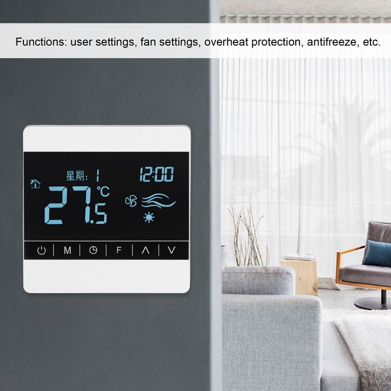 Household Thermostat Electric Heating Thermostat Intelligent Temperature Control Panel AC220V
