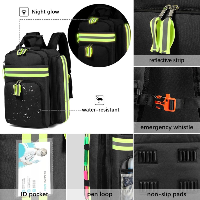 Gatycallaty First Aid Backpack - Medical Evacuation Bag - Red
