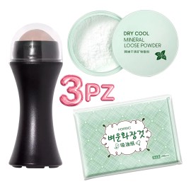 3pzs Piel Mate Rodillo+ Polvo+ 100 Papeles Absorbe Grasa F
