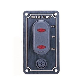 MARINE BOAT 3 WAY AUTO-OFF-MANUAL WATERPROOF BILGE SWITCH VERTICAL MOUNT by PactradeMarine