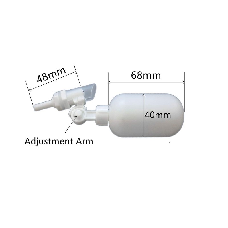 MATTOX 1/4 inch Automatic Plastic Adjustable Float Valve for Aquaponic
